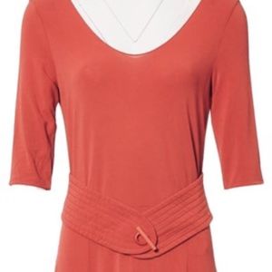 Armani Collezioni dress Orange-Red Flared skirt